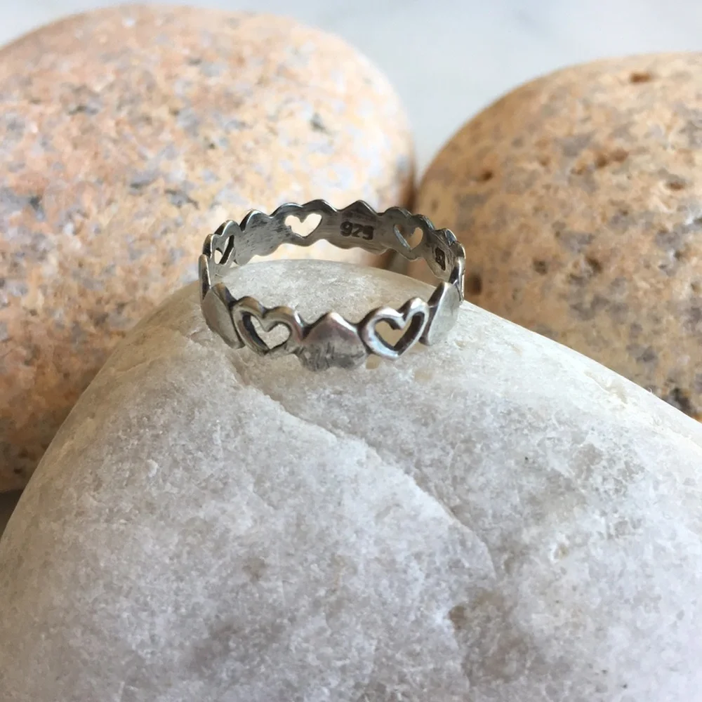Sterling Silver Vintage Heart Shaped Ring